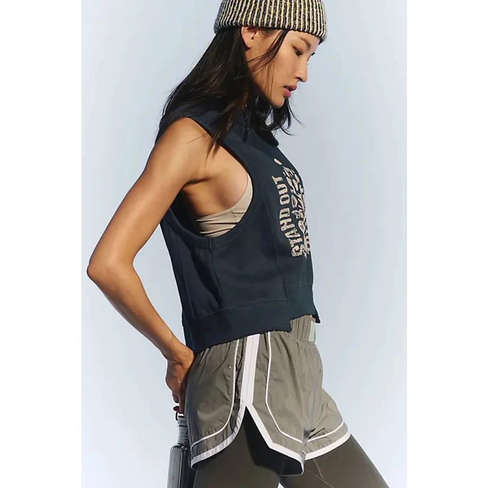 FREE PEOPLE MOVEMENT Athletic Blue CROP SWEATSHIRT Intercept TANK TOP WOMENS L - Picture 2 of 12